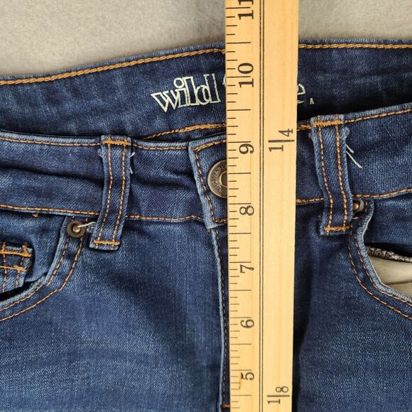 Wild Fable Skinny Women's Jeans Size 2‎ (27x26) Distressed Raw Hem Mid Rise - Picture 8 of 10